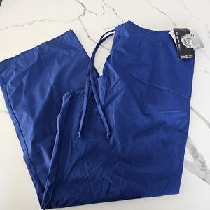 Los Angeles Rose Flare Leg Low Waist Dark Blue Pant Scrubs sz 3XL